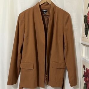 Liz Claiborne Tan Long Sleeve Belted Coat
